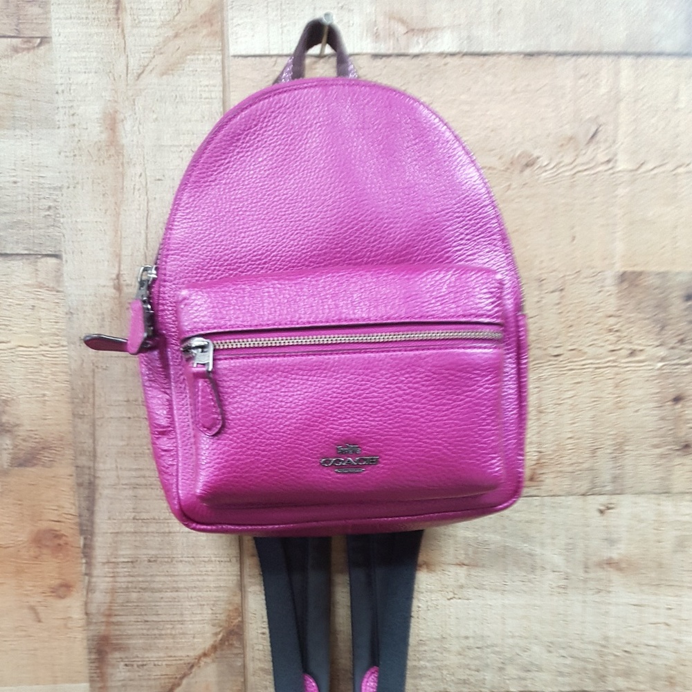 NWT Coach F29795 Charlie Pebble Leather Backpack